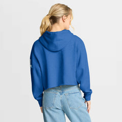 Detroit Lions Women's Oversized Hometown Heritage Cropped Hoodie - Blue Hoodies