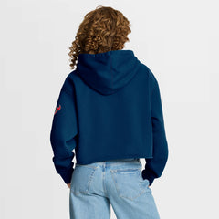 Houston Texans Women's Oversized Hometown Heritage Cropped Hoodie - Navy Hoodies
