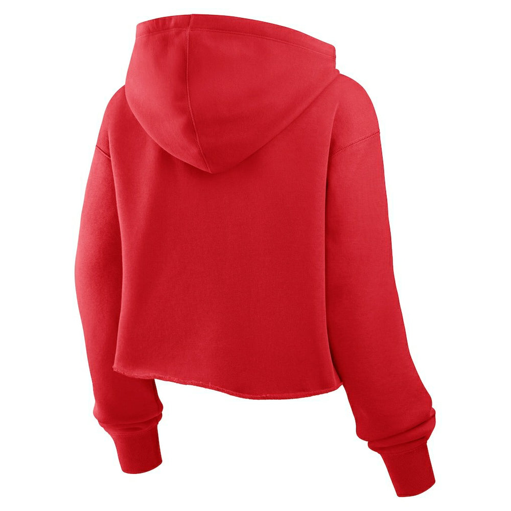 San Francisco 49ers Women's Oversized Hometown Heritage Cropped Hoodie - Scarlet Hoodies