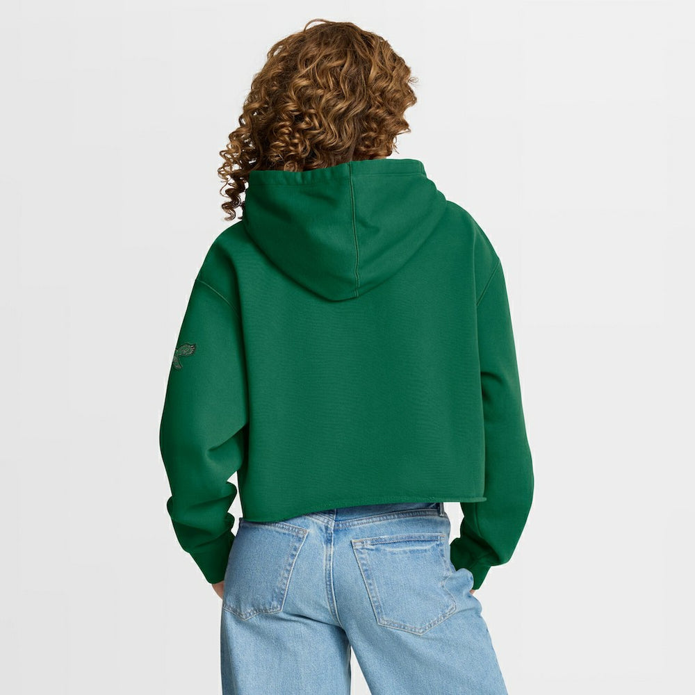 Philadelphia Eagles Women's Oversized Hometown Heritage Cropped Hoodie - Kelly Green Hoodies
