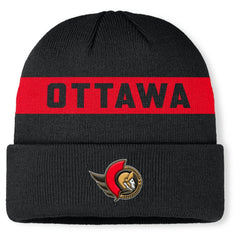Ottawa Senators Fanatics Authentic Pro Rink Cuffed Knit Hat - Black | US 202498859