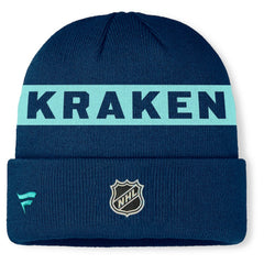 Seattle Kraken Fanatics Authentic Pro Rink Cuffed Knit Hat - Deep Sea Blue | US 202498866