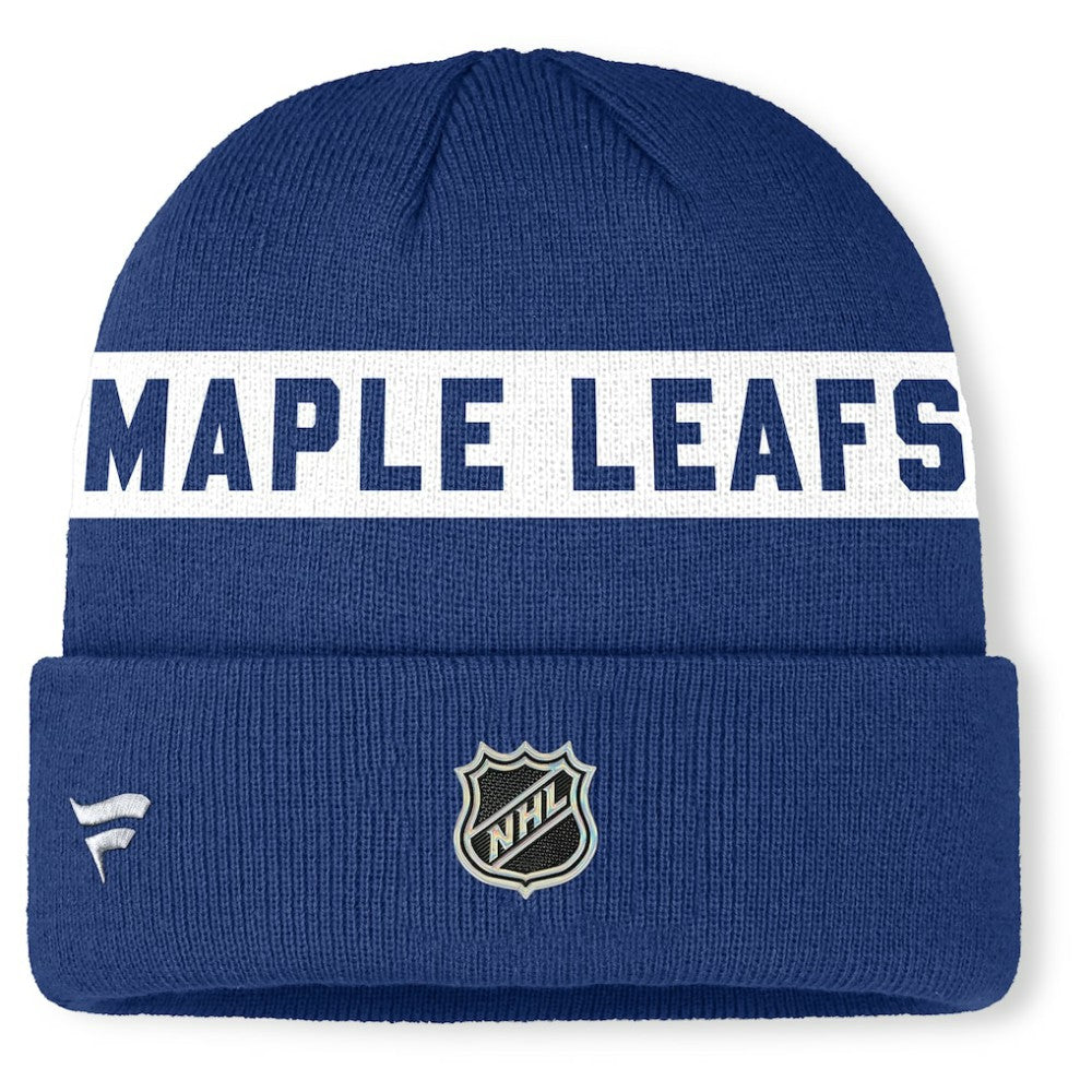 Toronto Maple Leafs Fanatics Authentic Pro Rink Cuffed Knit Hat - Blue | US 202498873