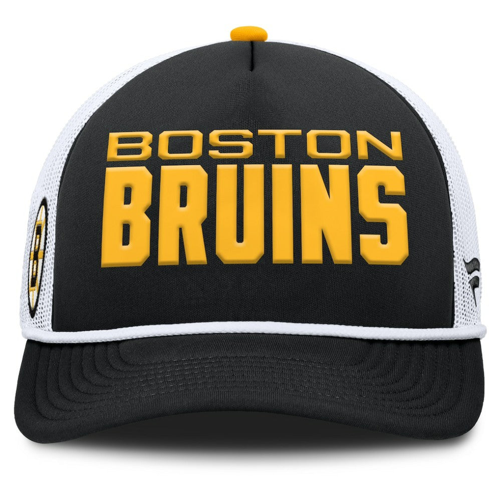 Boston Bruins Fanatics Authentic Pro Rink A-Frame Adjustable Hat - Black/White | US 202498889