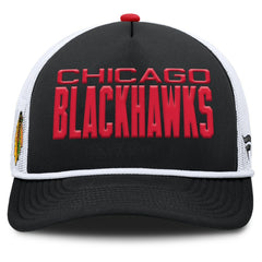 Chicago Blackhawks Fanatics Authentic Pro Rink A-Frame Adjustable Hat - Black/White | US 202498890
