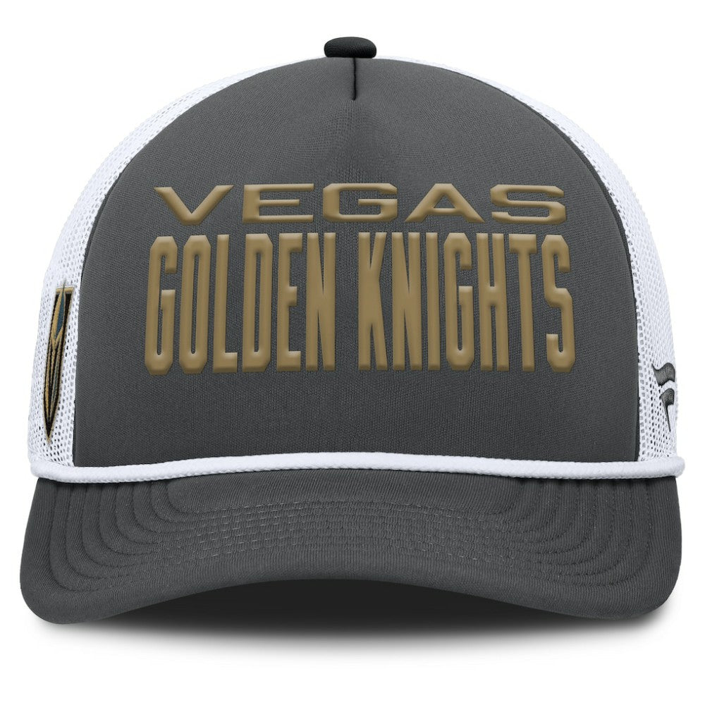 Vegas Golden Knights Fanatics Authentic Pro Rink A-Frame Adjustable Hat - Charcoal/White | US 202498902