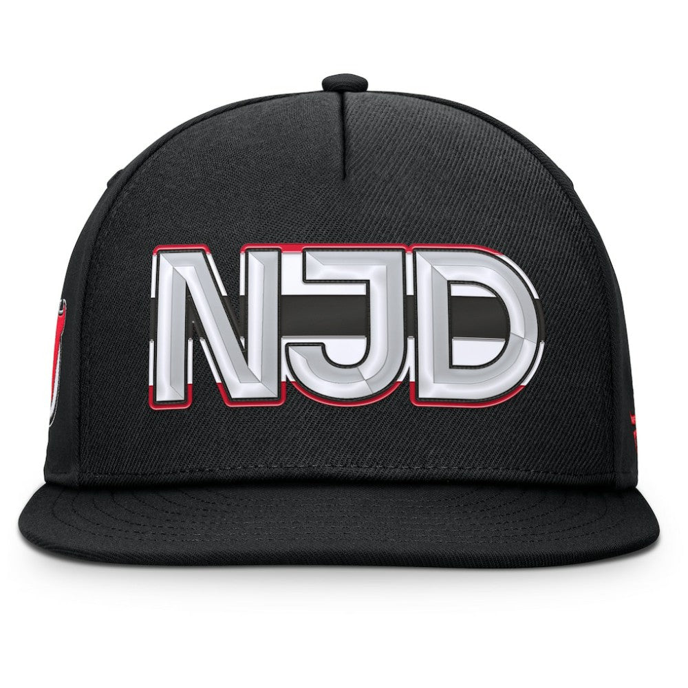 New Jersey Devils Fanatics Authentic Pro Rink Team Code Snapback Hat - Black | US 202498906