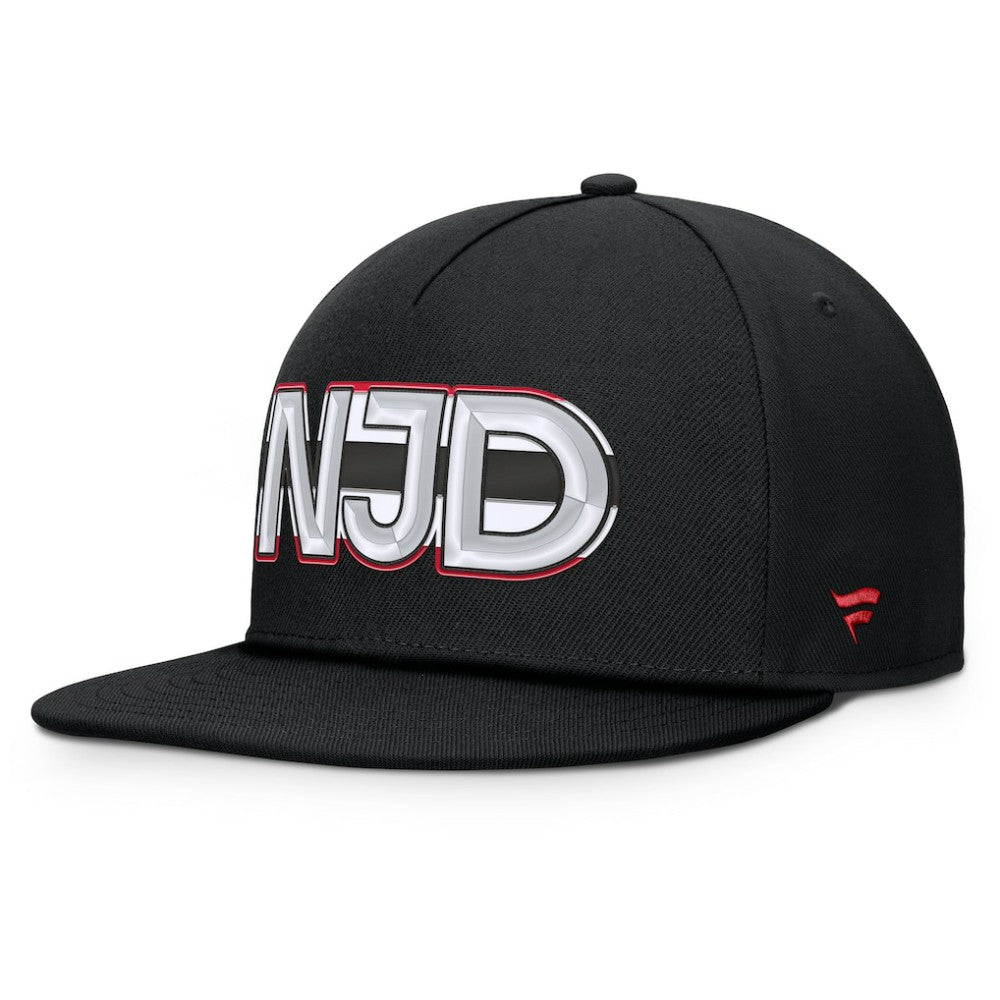 New Jersey Devils Fanatics Authentic Pro Rink Team Code Snapback Hat - Black | US 202498906