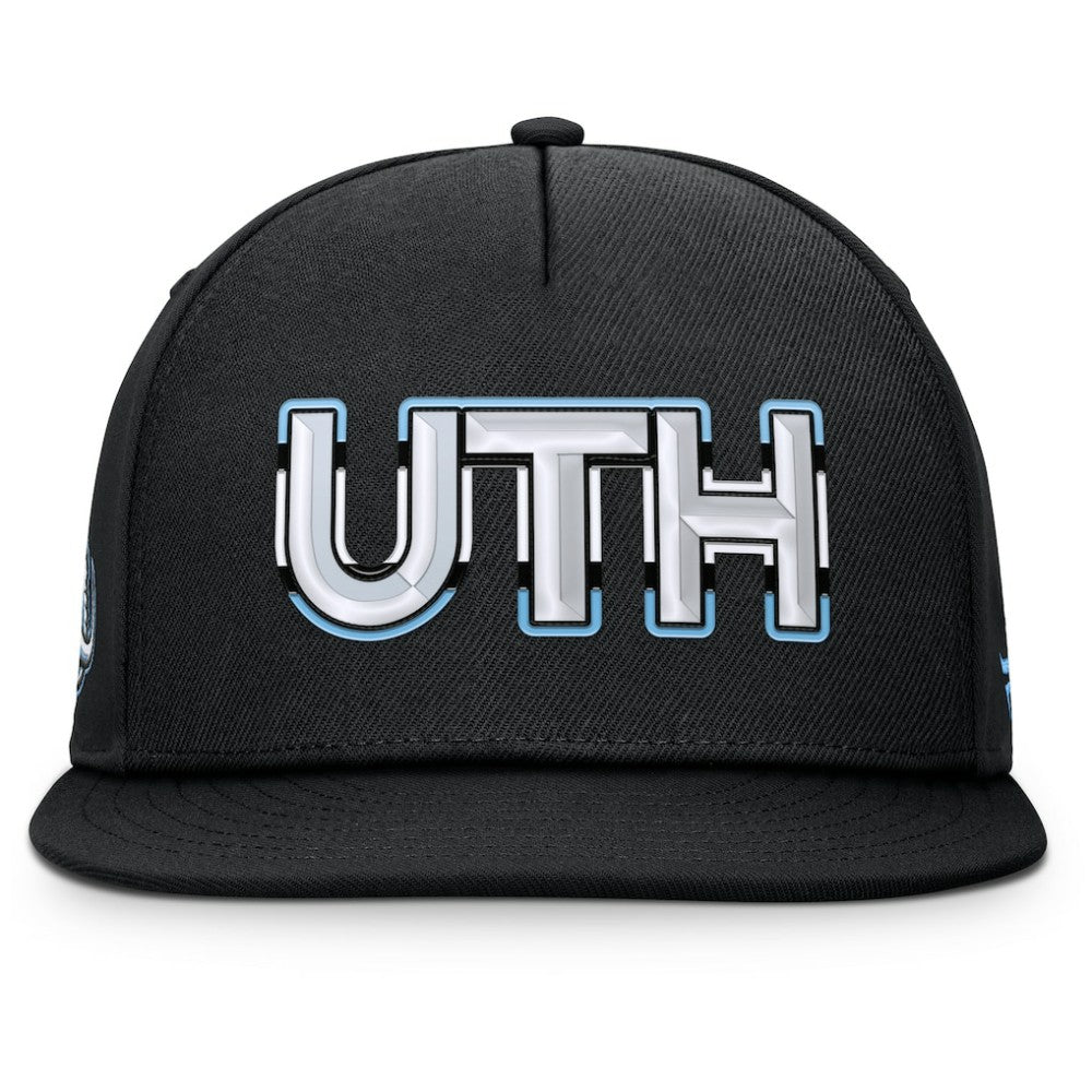 Utah Mammoth Fanatics Authentic Pro Rink Team Code Snapback Hat - Black | US 202498909