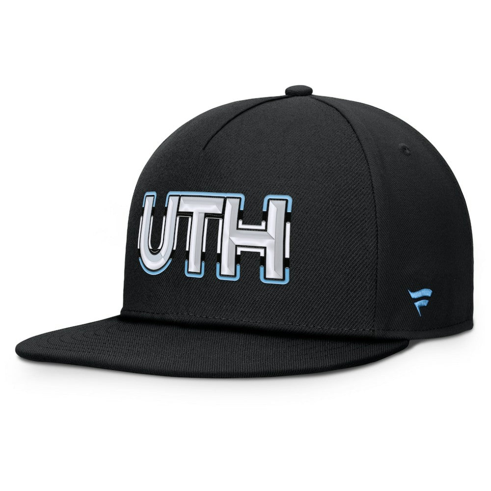 Utah Mammoth Fanatics Authentic Pro Rink Team Code Snapback Hat - Black | US 202498909