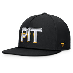 Pittsburgh Penguins Fanatics Authentic Pro Rink Team Code Snapback Hat - Black | US 202498912