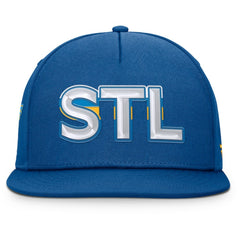 St. Louis Blues Fanatics Authentic Pro Rink Team Code Snapback Hat - Blue | US 202498915