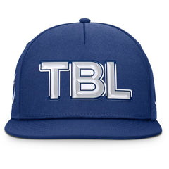 Tampa Bay Lightning Fanatics Authentic Pro Rink Team Code Snapback Hat - Blue | US 202498916