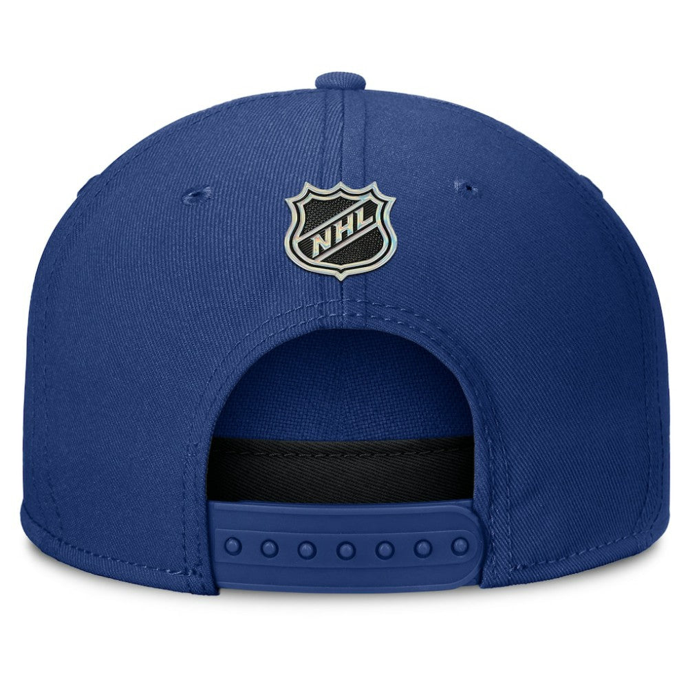 Vancouver Canucks Fanatics Authentic Pro Rink Team Code Snapback Hat - Blue | US 202498918