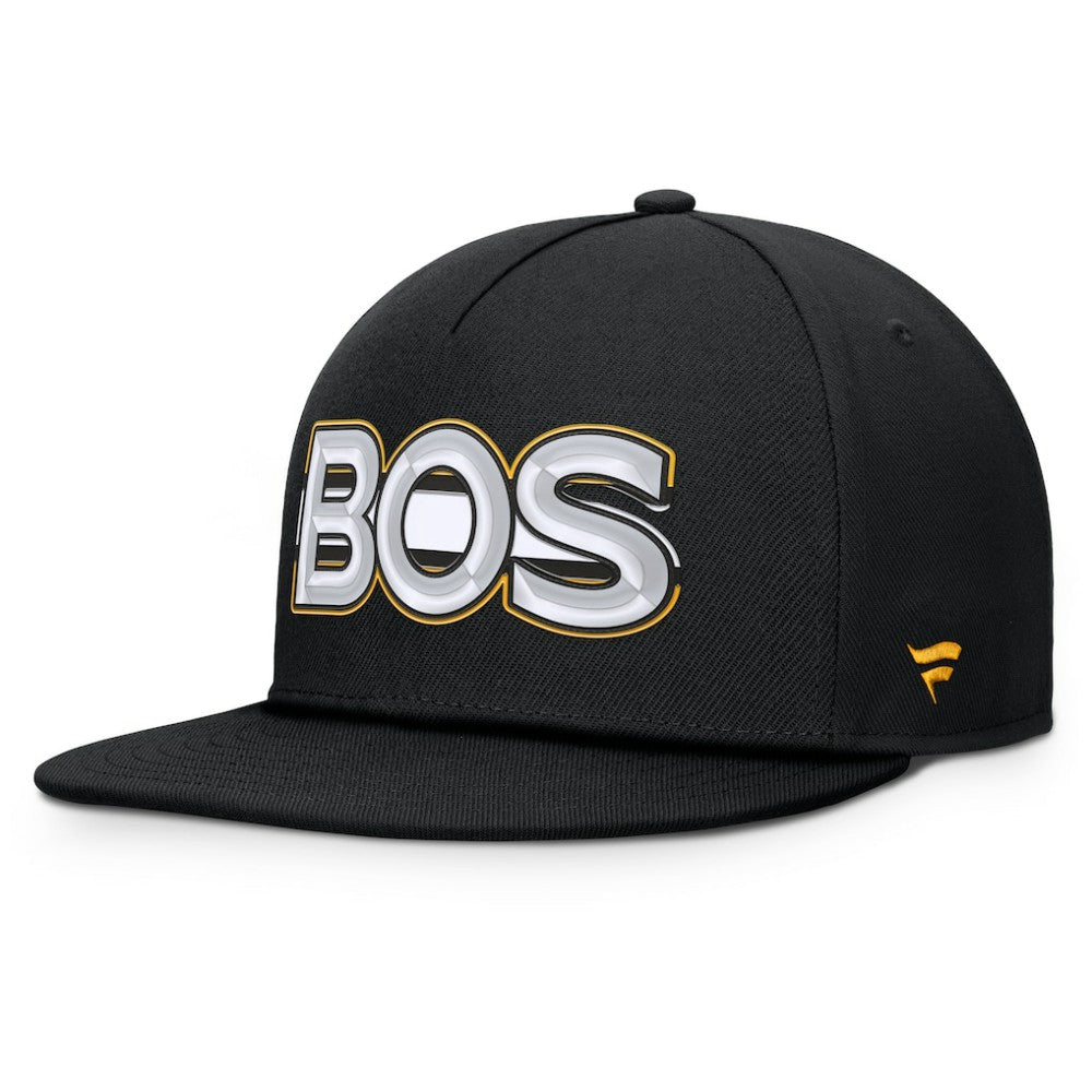 Boston Bruins Fanatics Authentic Pro Rink Team Code Snapback Hat - Black | US 202498923