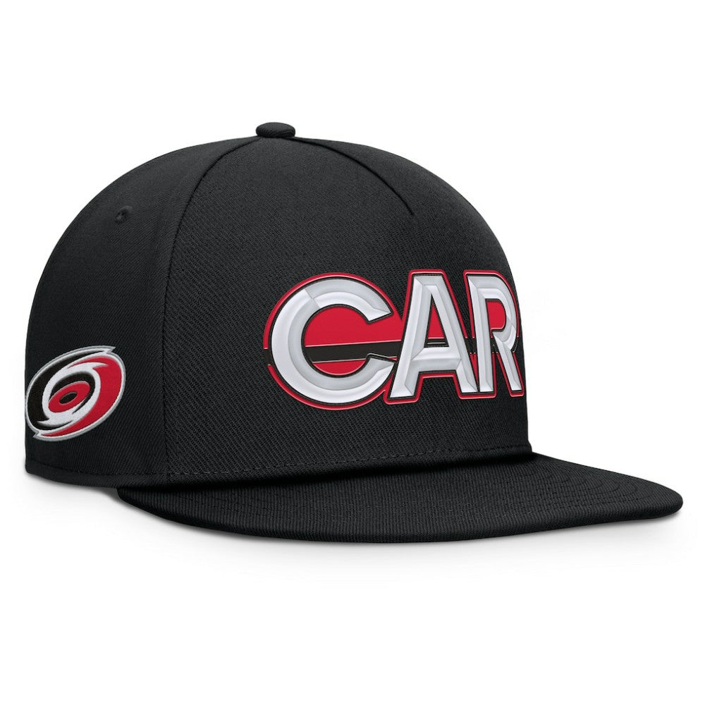 Carolina Hurricanes Fanatics Authentic Pro Rink Team Code Snapback Hat - Black | US 202498926