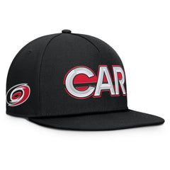 Carolina Hurricanes Fanatics Authentic Pro Rink Team Code Snapback Hat - Black | US 202498926