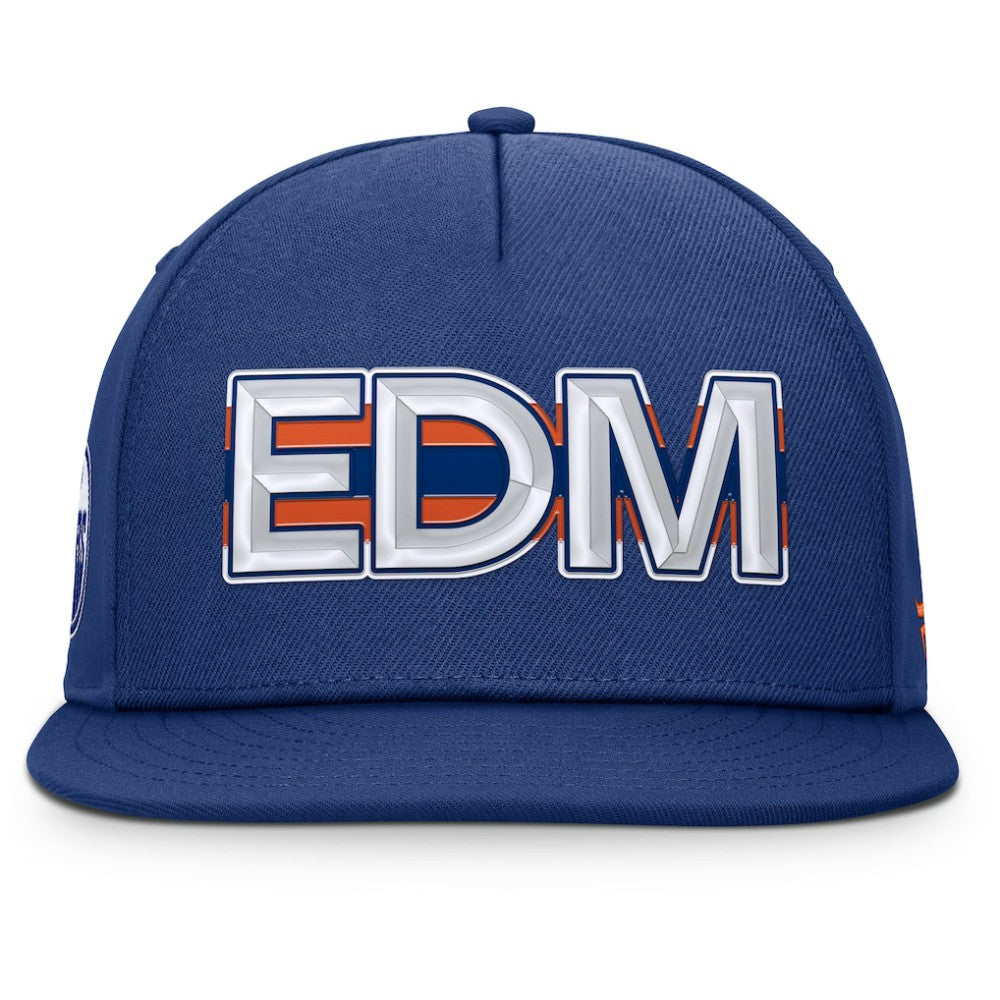 Edmonton Oilers Fanatics Authentic Pro Rink Team Code Snapback Hat - Royal | US 202498928