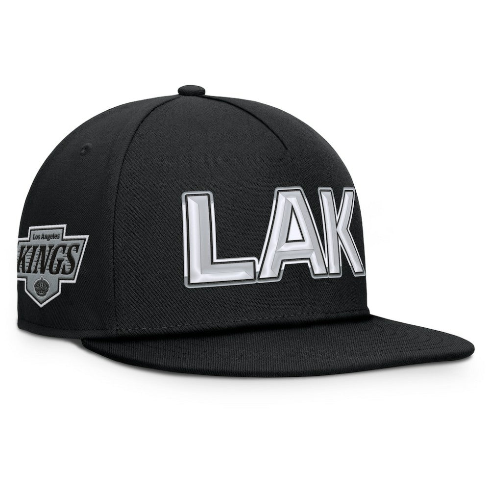 Los Angeles Kings Fanatics Authentic Pro Rink Team Code Snapback Hat - Black | US 202498929