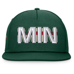 Minnesota Wild Fanatics Authentic Pro Rink Team Code Snapback Hat - Green | US 202498931