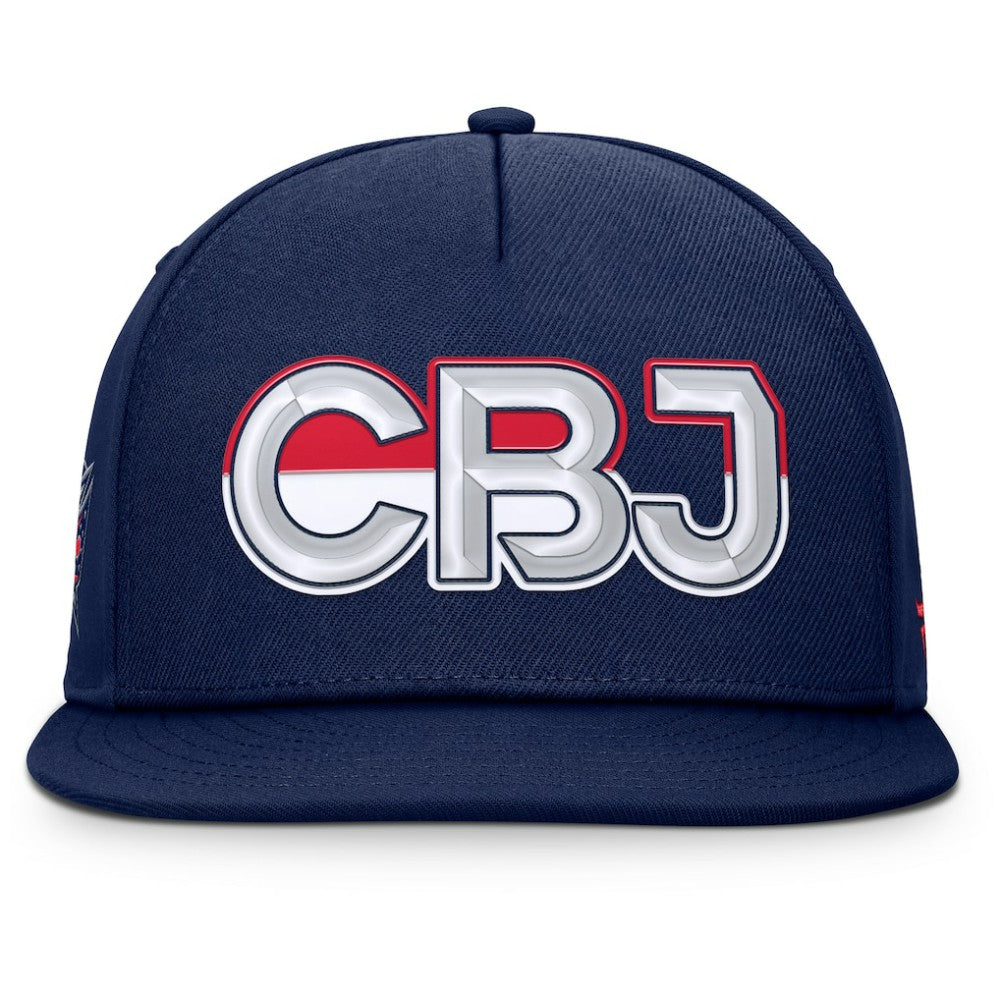 Columbus Blue Jackets Fanatics Authentic Pro Rink Team Code Snapback Hat - Navy | US 202498932