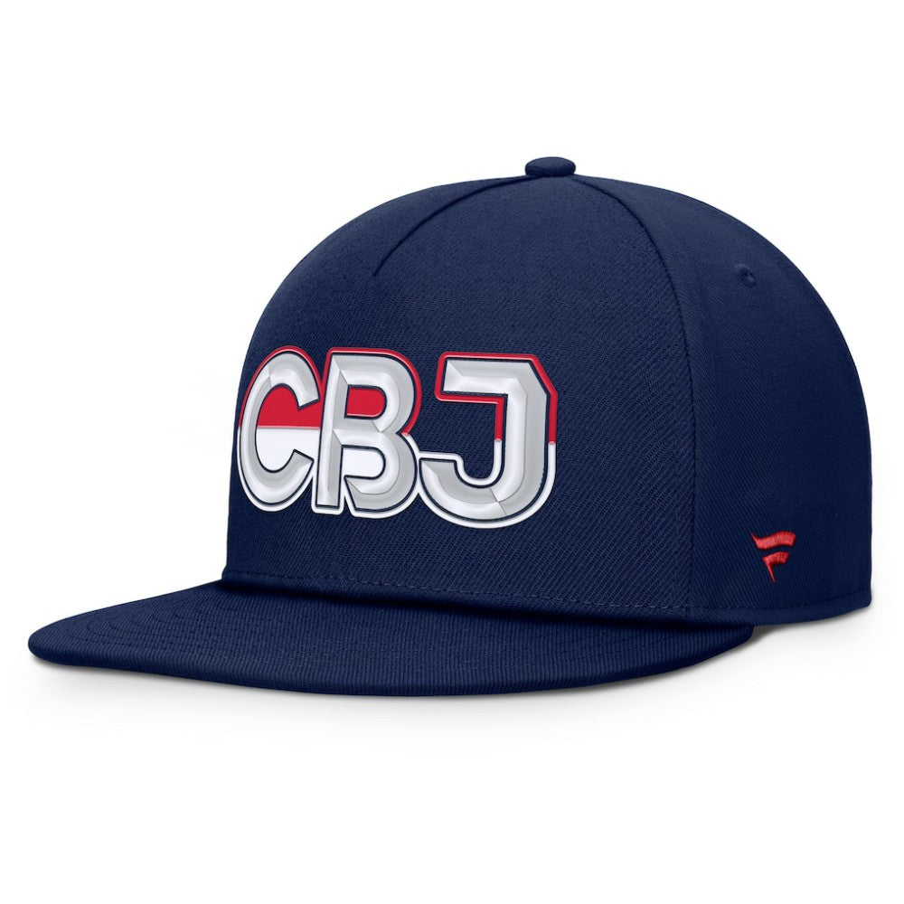 Columbus Blue Jackets Fanatics Authentic Pro Rink Team Code Snapback Hat - Navy | US 202498932