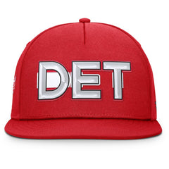 Detroit Red Wings Fanatics Authentic Pro Rink Team Code Snapback Hat - Red | US 202498934