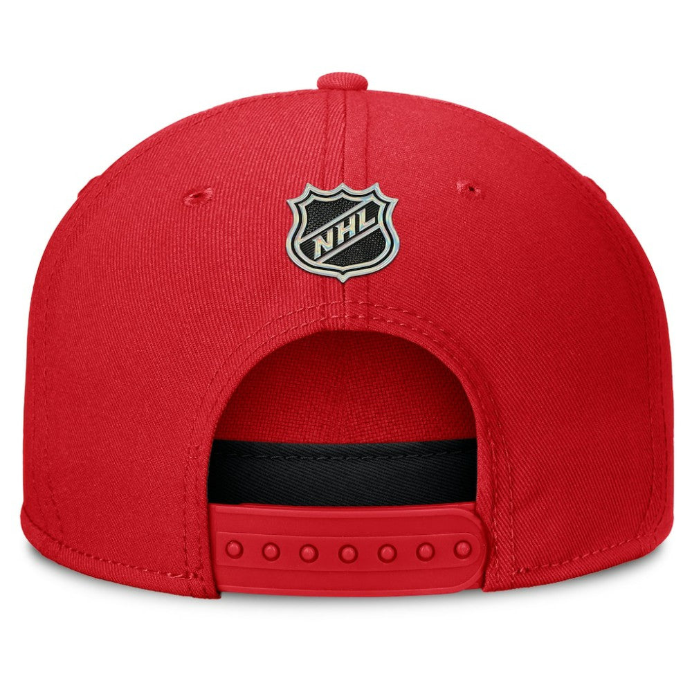 Detroit Red Wings Fanatics Authentic Pro Rink Team Code Snapback Hat - Red | US 202498934