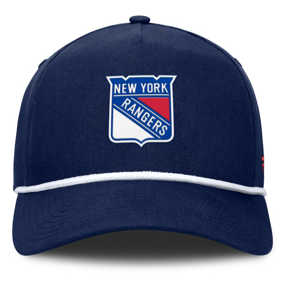 New York Rangers Fanatics Authentic Pro Rink Roper A-Frame Adjustable Hat - Navy | US 202498950