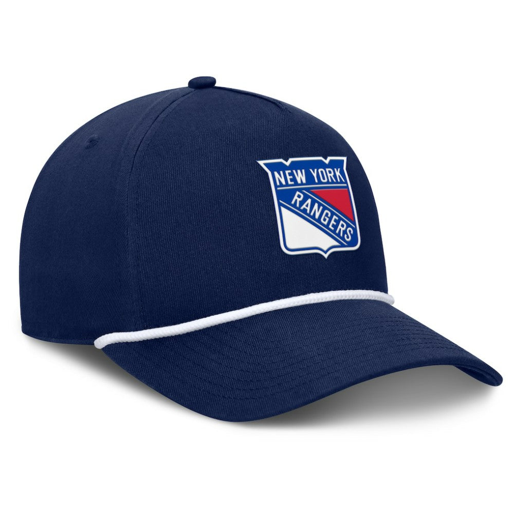New York Rangers Fanatics Authentic Pro Rink Roper A-Frame Adjustable Hat - Navy | US 202498950