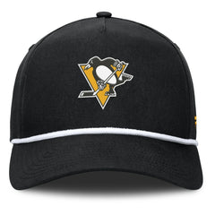 Pittsburgh Penguins Fanatics Authentic Pro Rink Roper A-Frame Adjustable Hat - Black | US 202498954