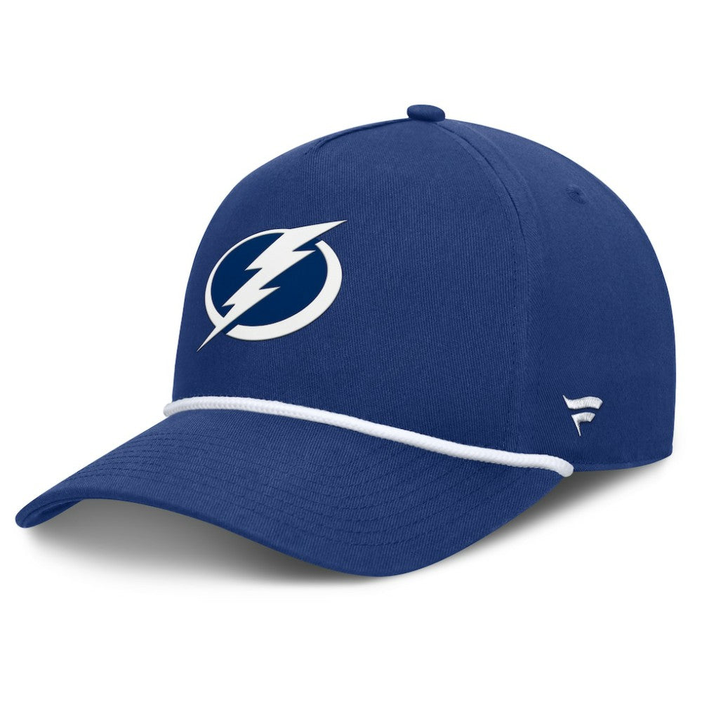 Tampa Bay Lightning Fanatics Authentic Pro Rink Roper A-Frame Adjustable Hat - Blue | US 202498963