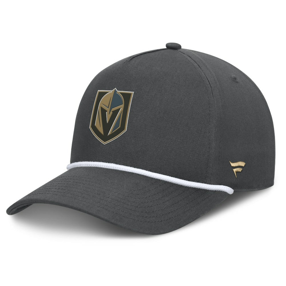 Vegas Golden Knights Fanatics Authentic Pro Rink Roper A-Frame Adjustable Hat - Charcoal | US 202498966