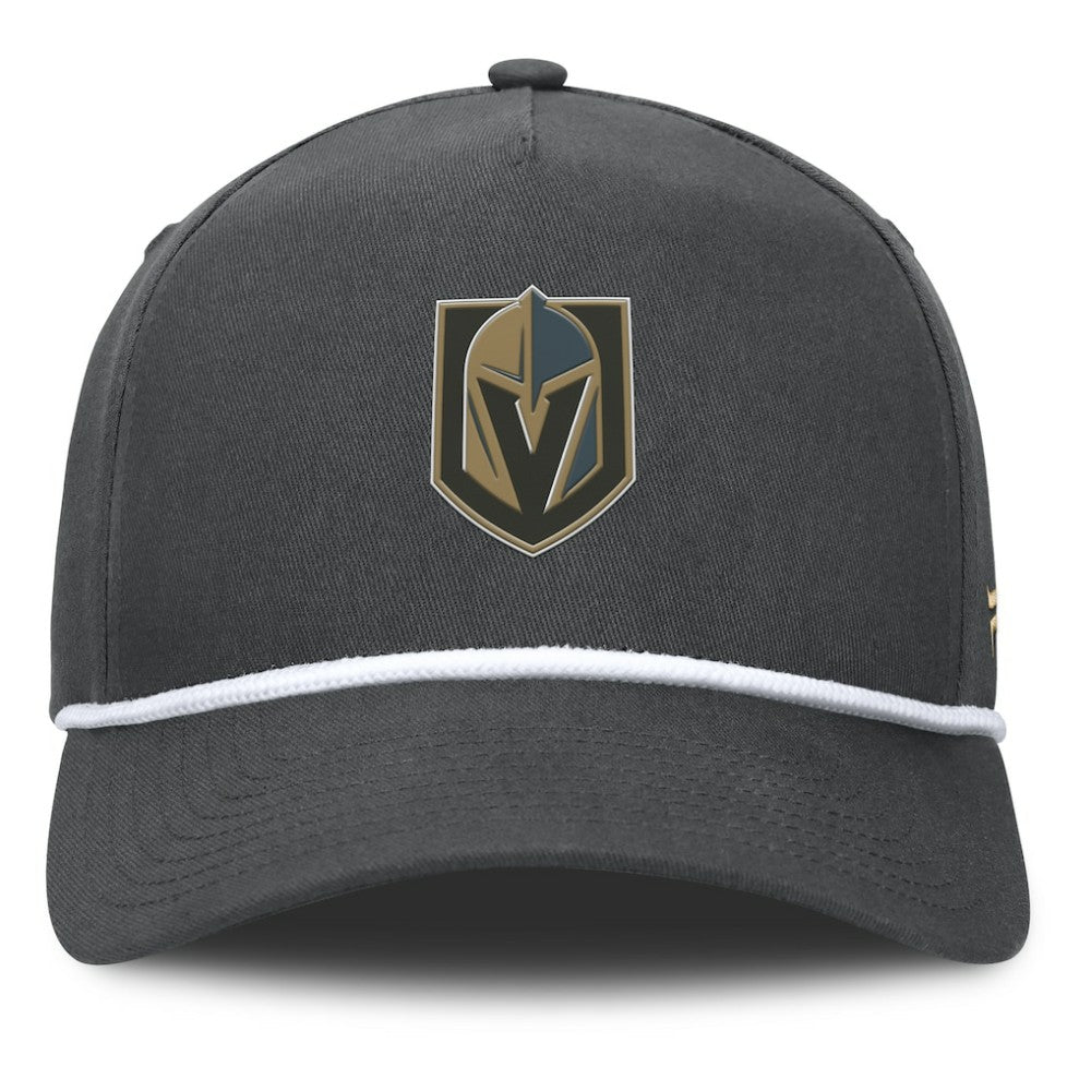Vegas Golden Knights Fanatics Authentic Pro Rink Roper A-Frame Adjustable Hat - Charcoal | US 202498966
