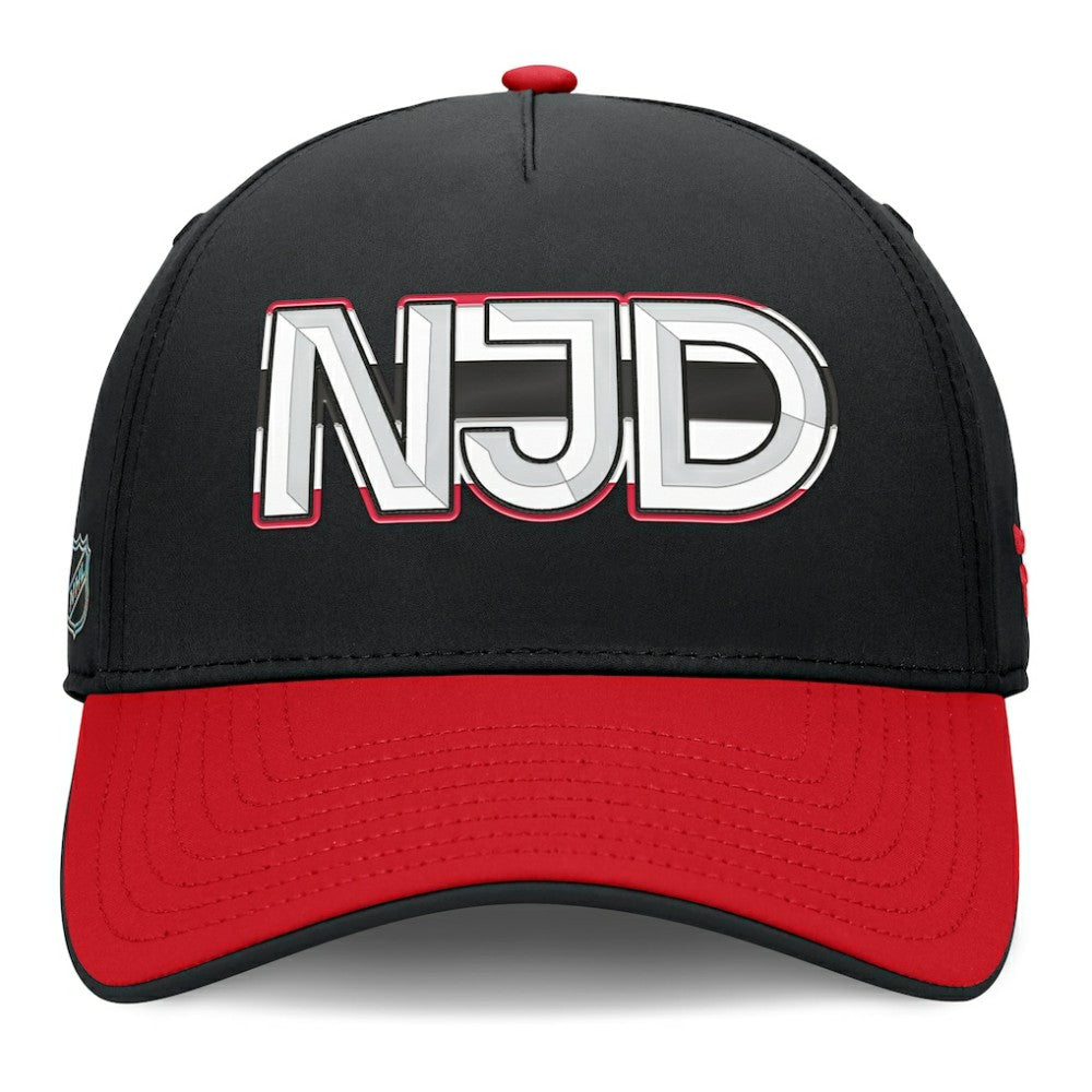 New Jersey Devils Fanatics Authentic Pro Rink Team Code Flex Hat - Black/Red | US 202498970
