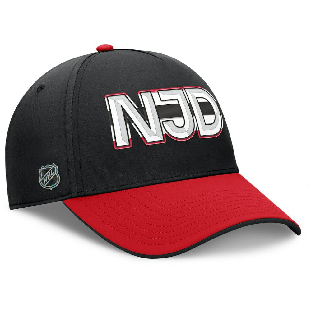 New Jersey Devils Fanatics Authentic Pro Rink Team Code Flex Hat - Black/Red | US 202498970