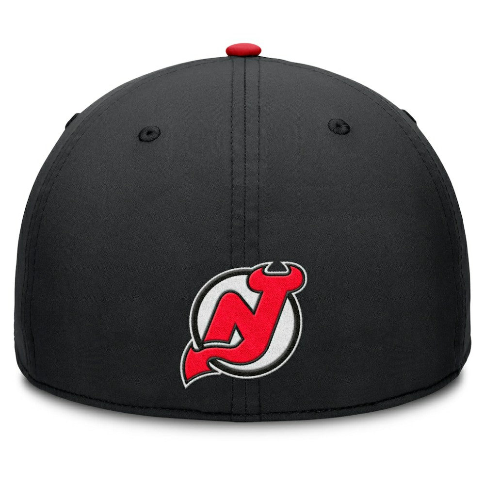 New Jersey Devils Fanatics Authentic Pro Rink Team Code Flex Hat - Black/Red | US 202498970