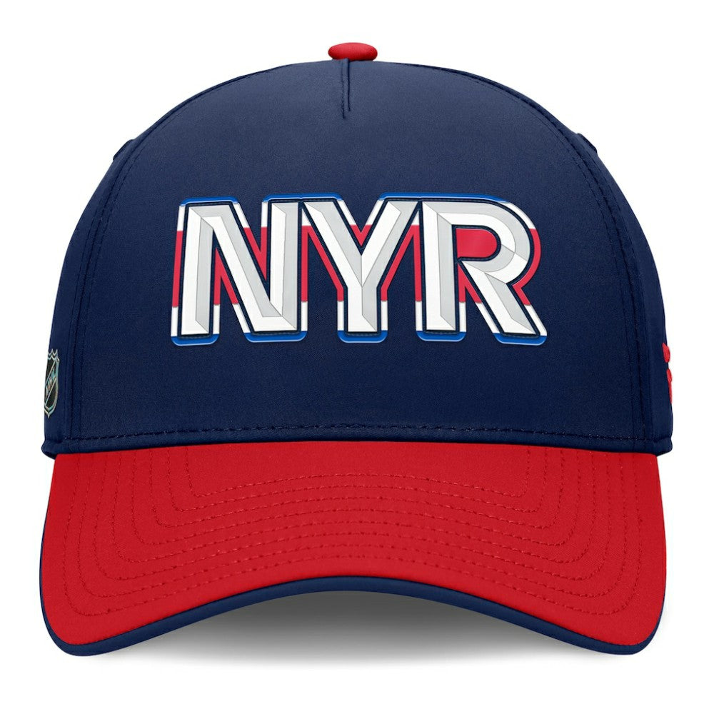 New York Rangers Fanatics Authentic Pro Rink Team Code Flex Hat - Navy/Red | US 202498972