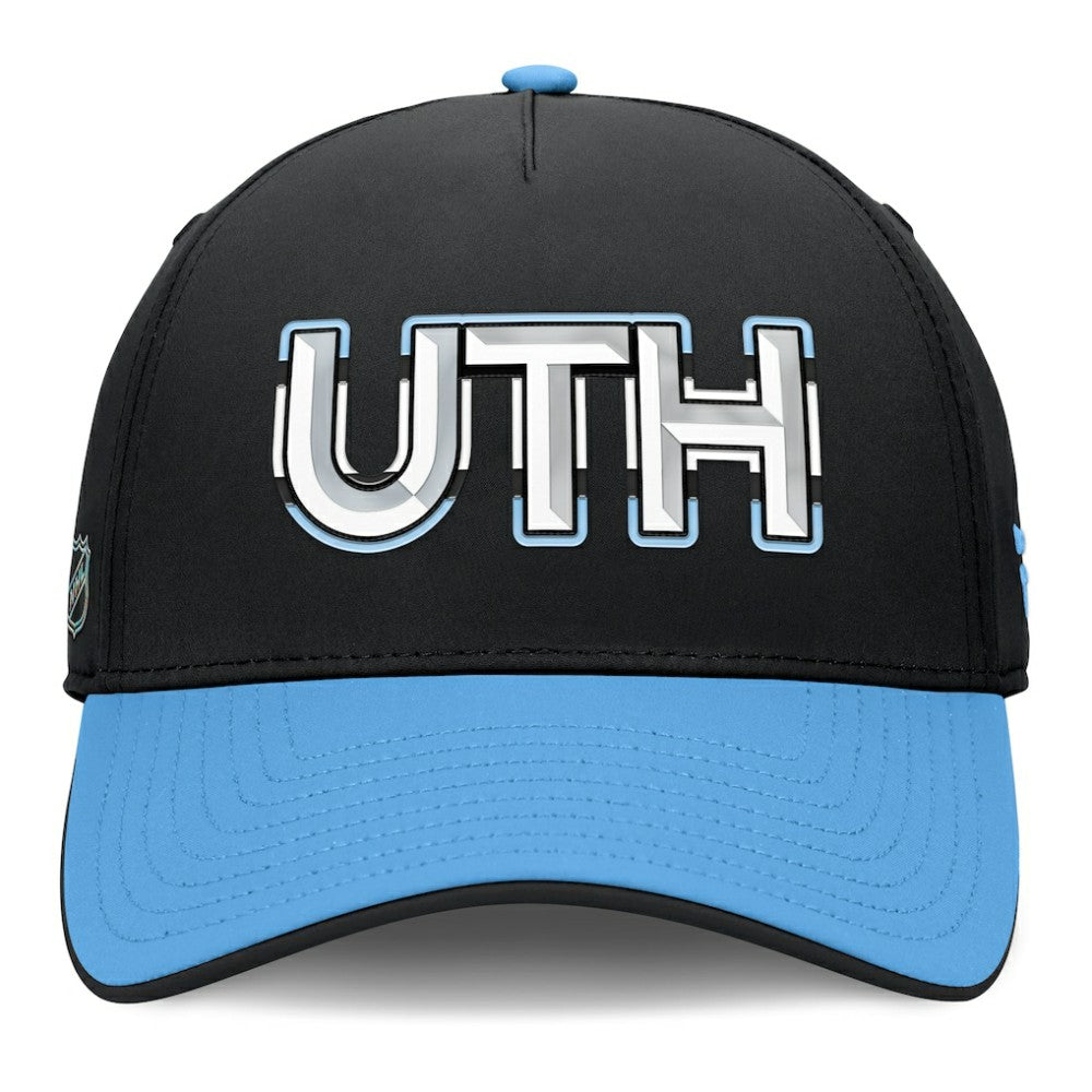 Utah Mammoth Fanatics Authentic Pro Rink Team Code Flex Hat - Black/Light Blue | US 202498973