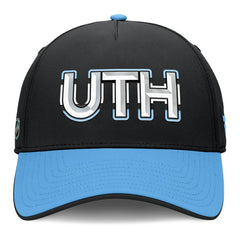 Utah Mammoth Fanatics Authentic Pro Rink Team Code Flex Hat - Black/Light Blue | US 202498973