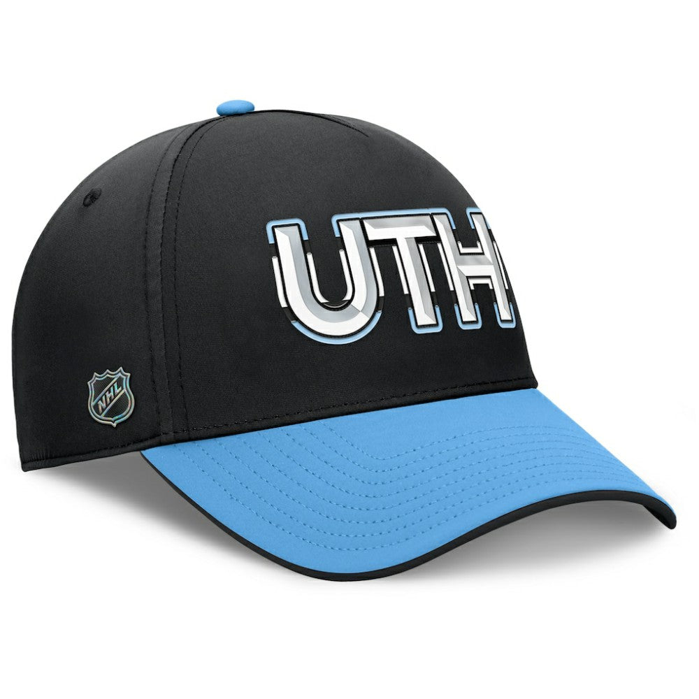 Utah Mammoth Fanatics Authentic Pro Rink Team Code Flex Hat - Black/Light Blue | US 202498973
