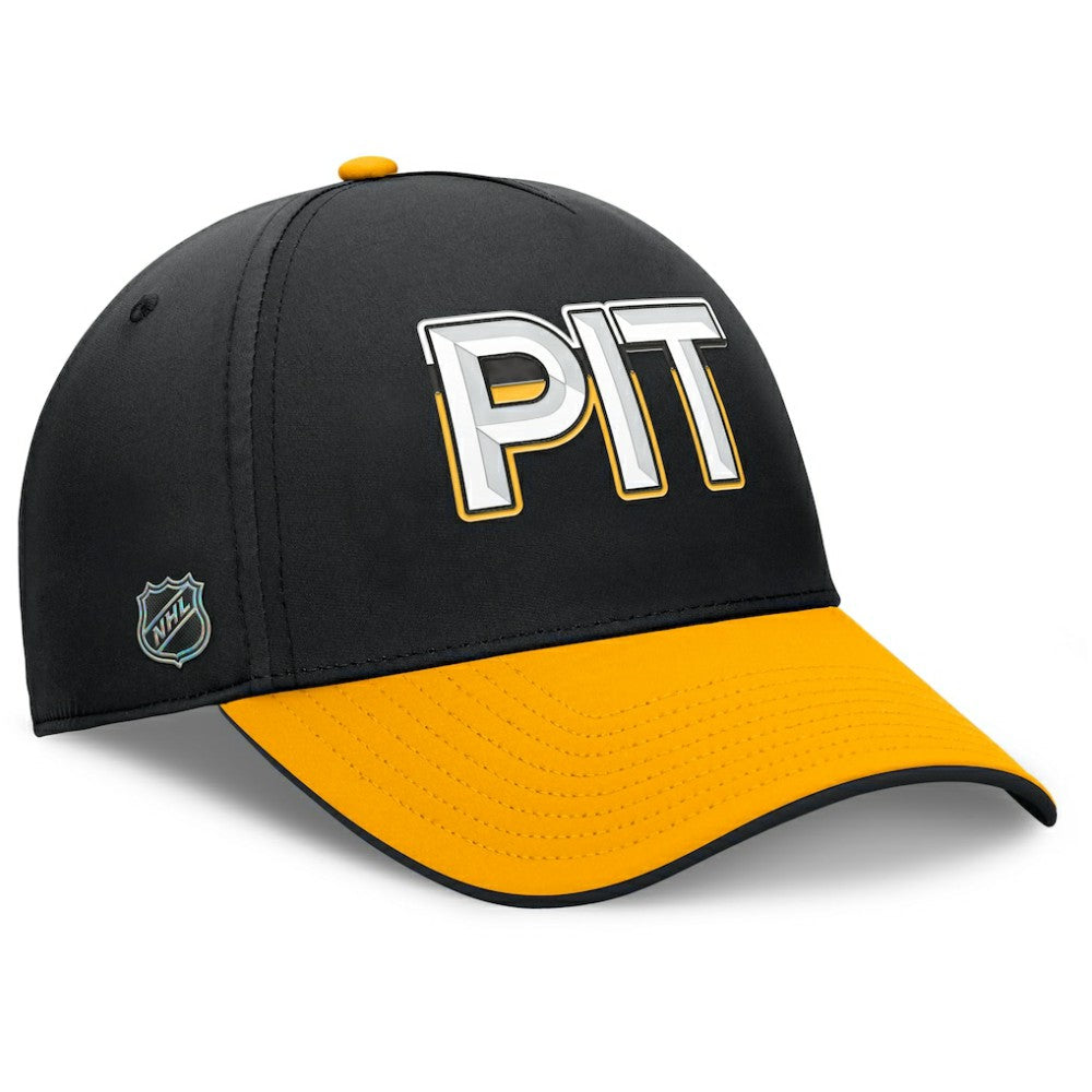 Pittsburgh Penguins Fanatics Authentic Pro Rink Team Code Flex Hat - Black/Gold | US 202498976