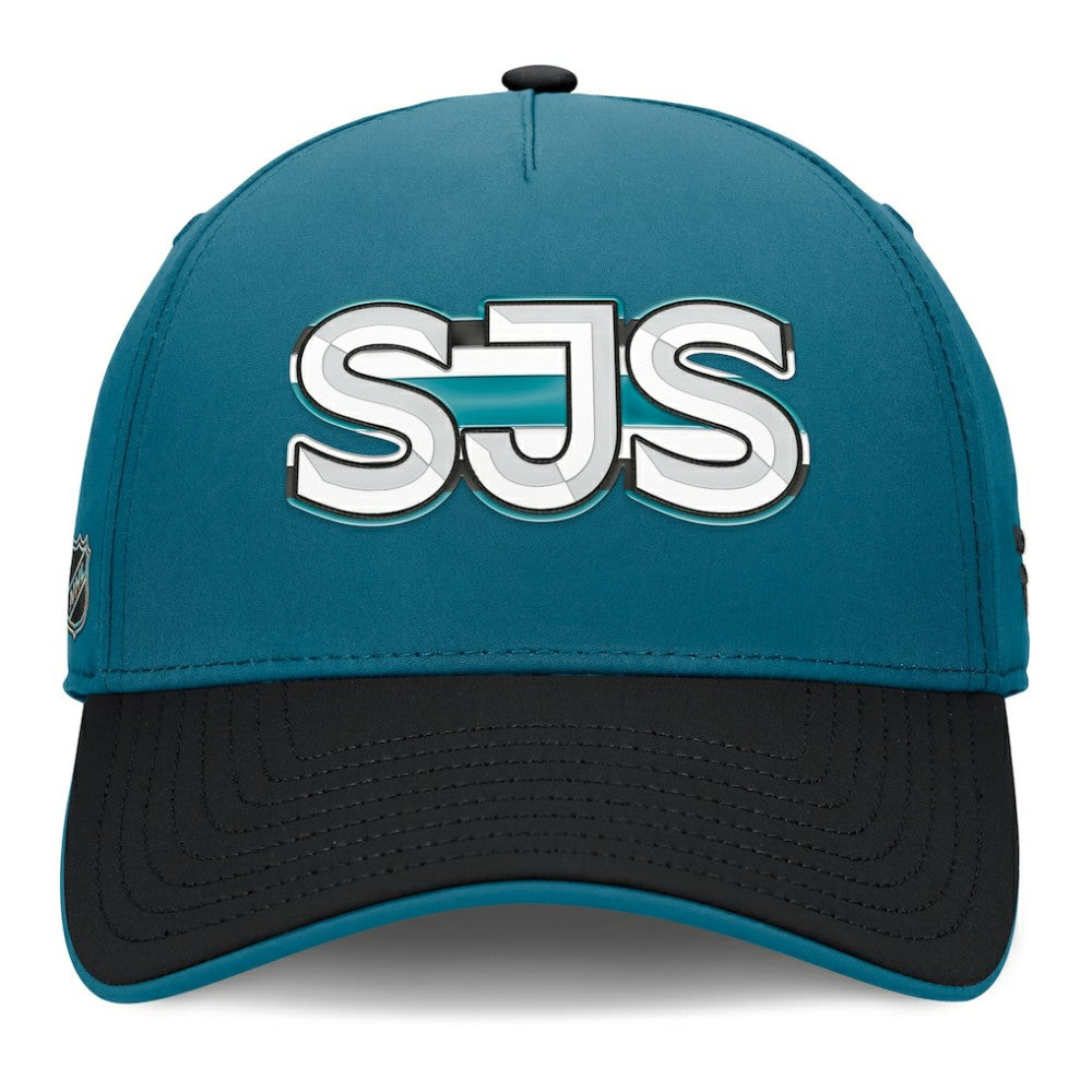 San Jose Sharks Fanatics Authentic Pro Rink Team Code Flex Hat - Teal/Black | US 202498977