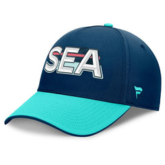 Seattle Kraken Fanatics Authentic Pro Rink Team Code Flex Hat - Deep Sea Blue/Light Blue | US 202498978