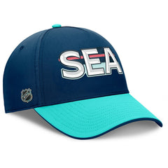 Seattle Kraken Fanatics Authentic Pro Rink Team Code Flex Hat - Deep Sea Blue/Light Blue | US 202498978