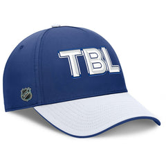 Tampa Bay Lightning Fanatics Authentic Pro Rink Team Code Flex Hat - Blue/White | US 202498980