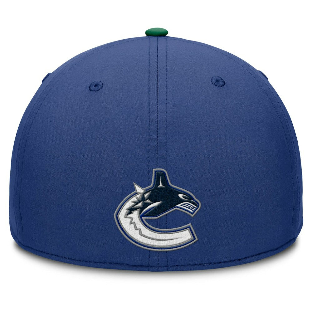 Vancouver Canucks Fanatics Authentic Pro Rink Team Code Flex Hat - Blue/Green | US 202498982
