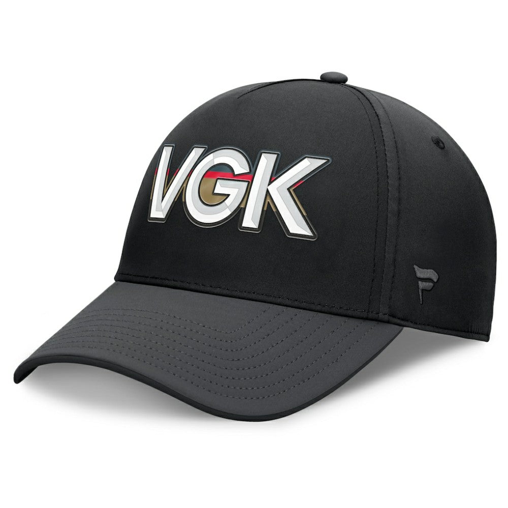 Vegas Golden Knights Fanatics Authentic Pro Rink Team Code Flex Hat - Black/Charcoal | US 202498984