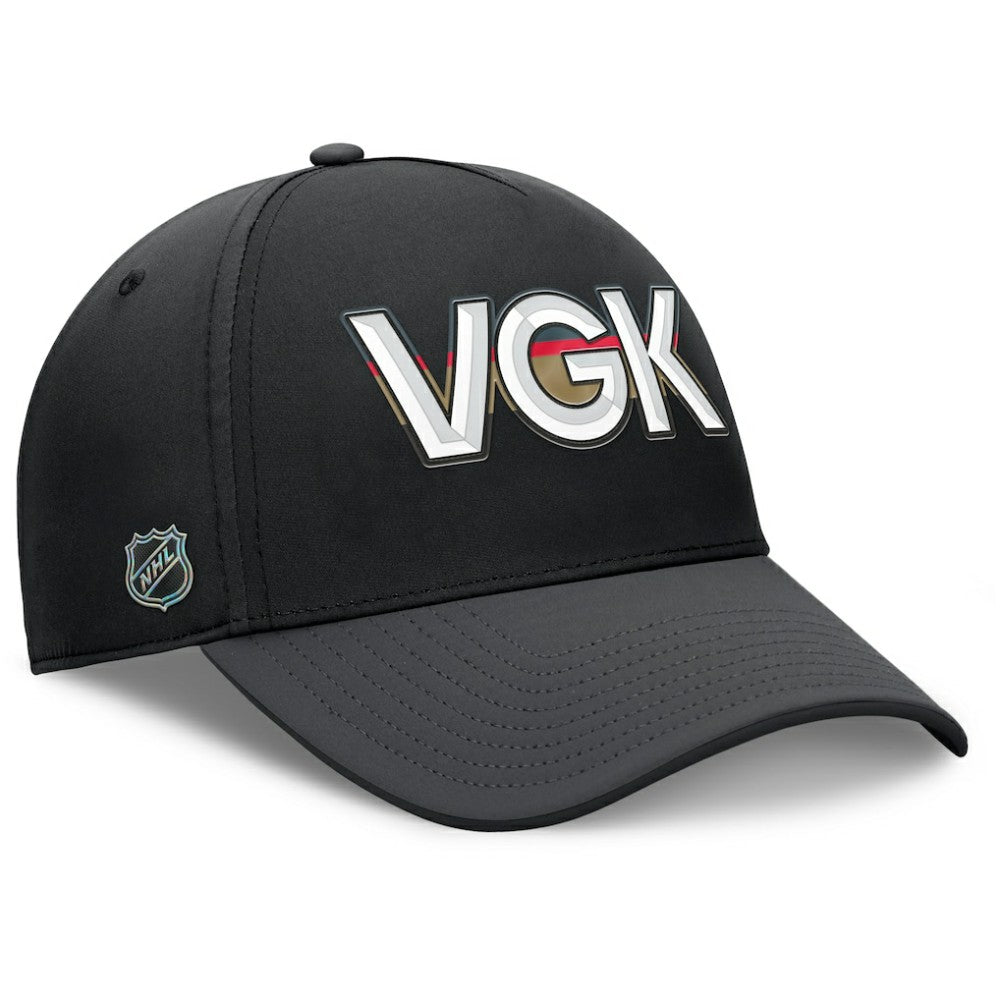 Vegas Golden Knights Fanatics Authentic Pro Rink Team Code Flex Hat - Black/Charcoal | US 202498984