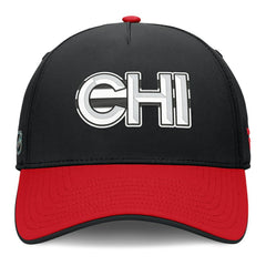 Chicago Blackhawks Fanatics Authentic Pro Rink Team Code Flex Hat - Black/Red | US 202498991
